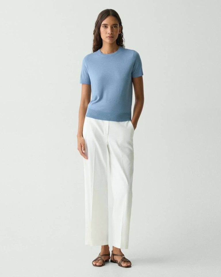 Sweaters + Cardigans Stone Blue Sweater Tee In Regal Wool Theory Women - 5