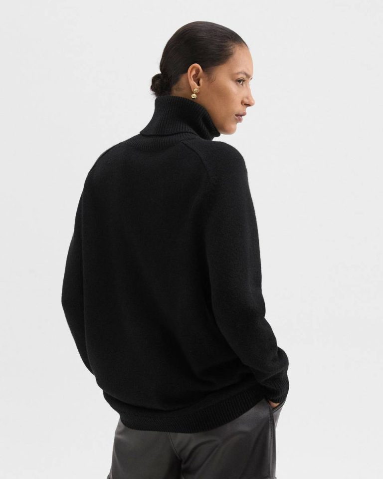 Sweaters + Cardigans Theory Turtleneck Sweater In Cashmere Women Black - 3
