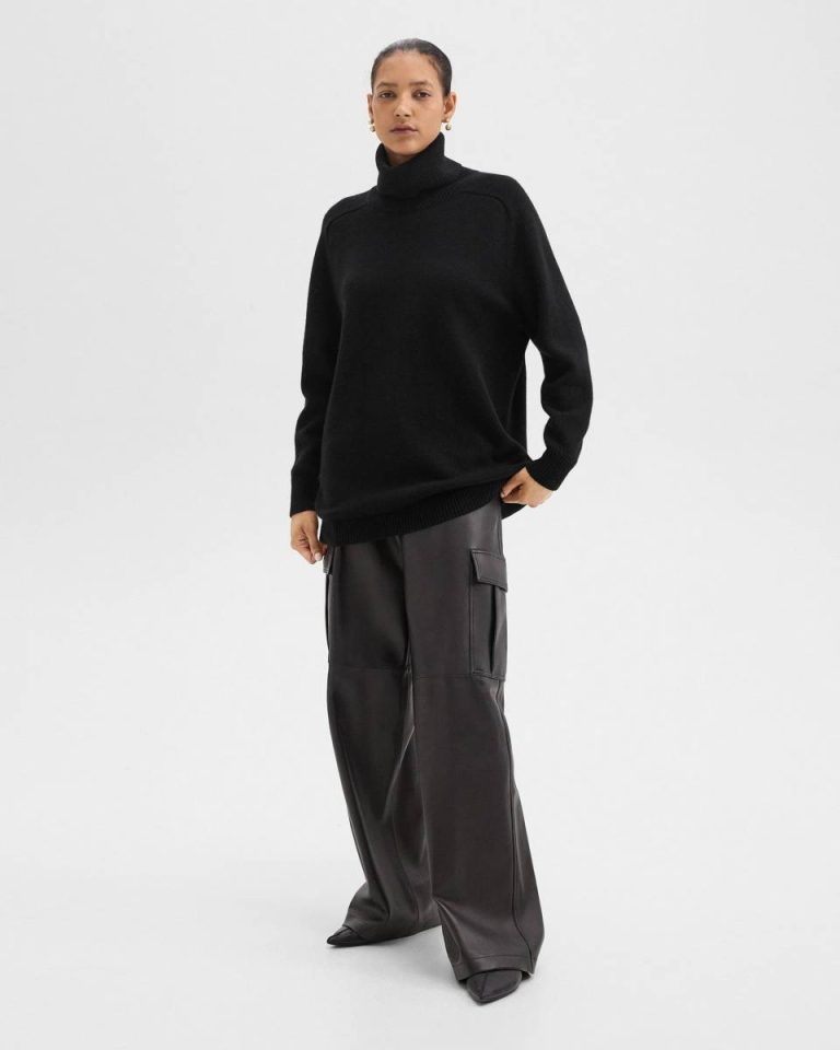 Sweaters + Cardigans Theory Turtleneck Sweater In Cashmere Women Black - 5