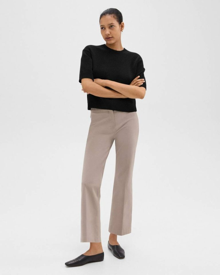 Sweaters + Cardigans Women Cropped Tee In Cashmere Black Theory - 5