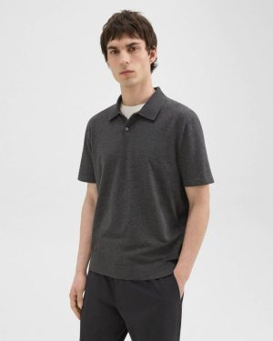 T-Shirts + Polos Men Pestle Melange Theory Goris Polo Shirt In Light Bilen - 1