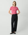 T-Shirts + Tank Tops Bright Pink Tiny Tee In Organic Cotton Women Theory - 5