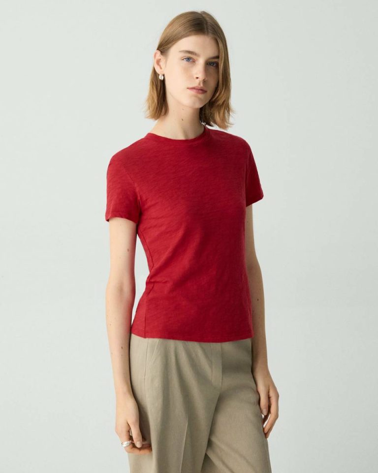 T-Shirts + Tank Tops Theory Cherry Women Tiny Tee In Organic Slub Cotton - 2