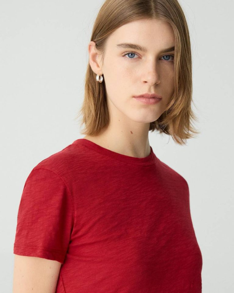 T-Shirts + Tank Tops Theory Cherry Women Tiny Tee In Organic Slub Cotton - 4