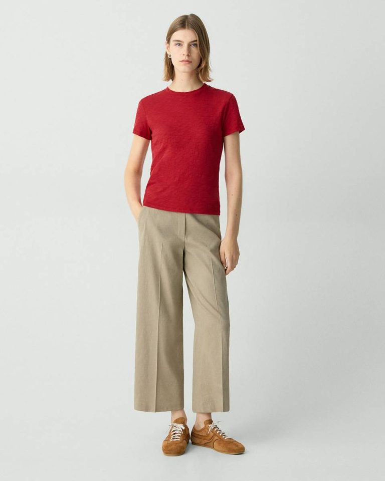 T-Shirts + Tank Tops Theory Cherry Women Tiny Tee In Organic Slub Cotton - 5