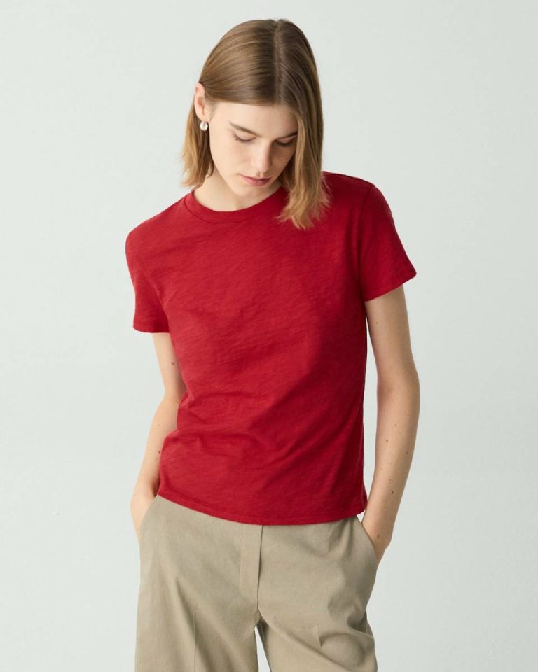 T-Shirts + Tank Tops Theory Cherry Women Tiny Tee In Organic Slub Cotton - 1