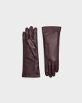 Tech Gloves In Leather Merlot Theory Women Hats, Gloves + Scarves - 2