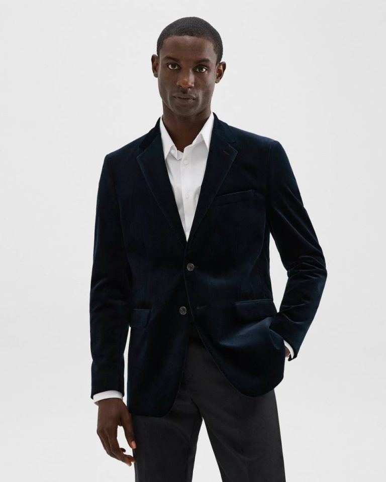 Theory Baltic Men Chambers Blazer In Stretch Velvet Blazers + Jackets - 1