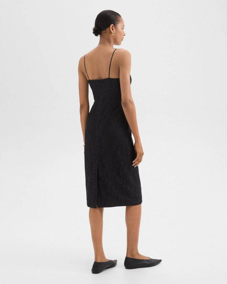 Theory Black Dresses Slip Dress In Leopard Lace Women - 3