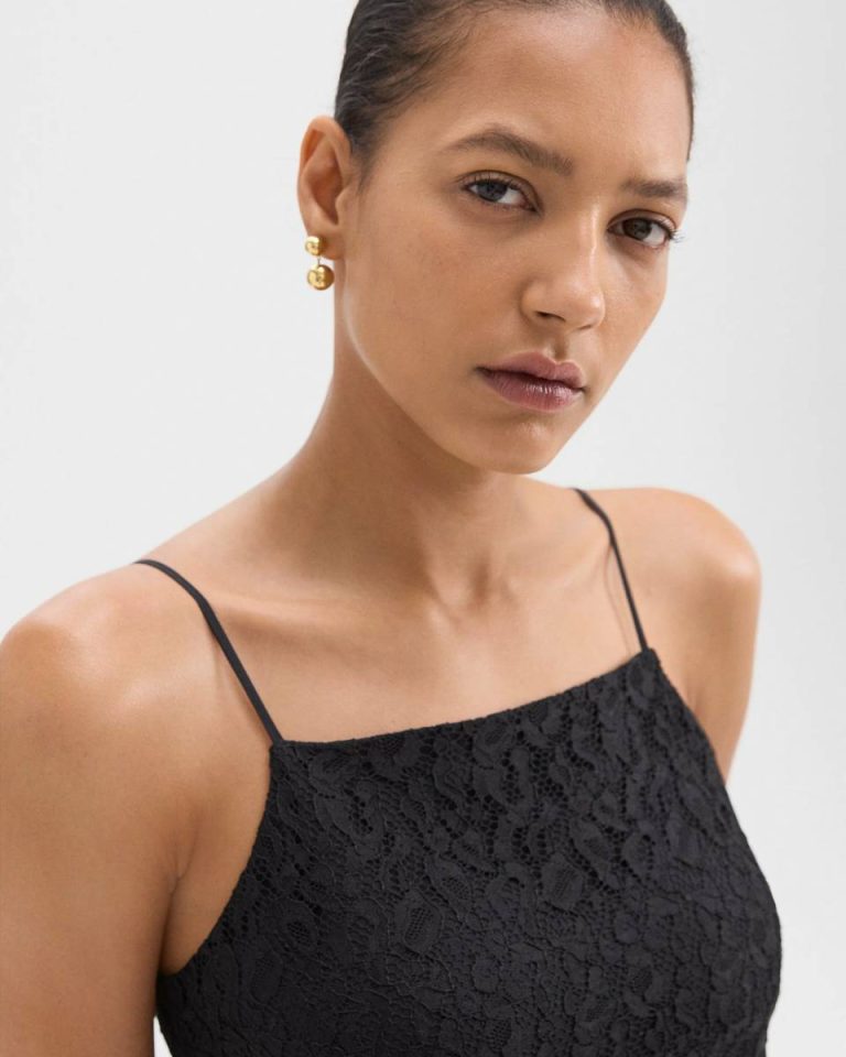 Theory Black Dresses Slip Dress In Leopard Lace Women - 4