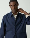 Theory Chore Coat In Stretch Cotton Outerwear Men Baltic - 4