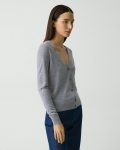 Theory Cool Heather Grey V-Neck Cardigan In Regal Wool Sweaters + Cardigans Women - 2