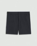 Theory Curtis Drawstring Short In Precision Ponte Black Men Pants - 5