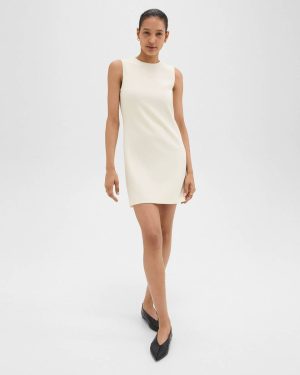Theory Dresses Women Shift Dress In Admiral Crepe Rice - 1