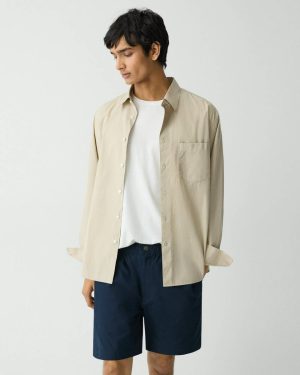 Theory Earl Grey Men Weekend Shirt In Cotton Shirts - 1