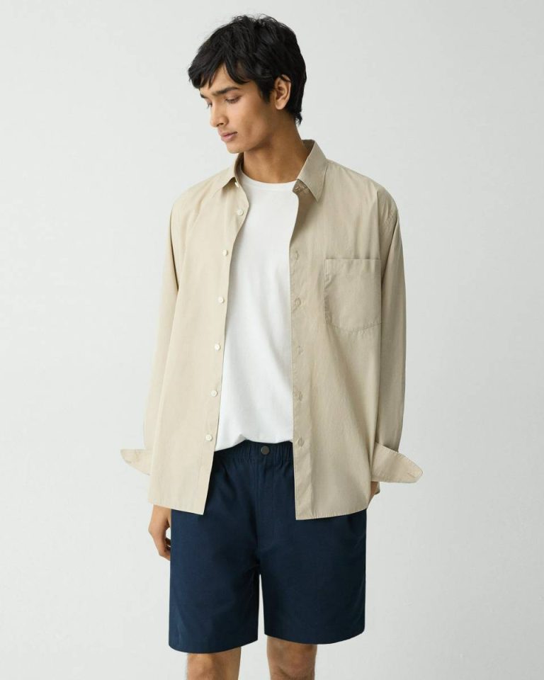Theory Earl Grey Men Weekend Shirt In Cotton Shirts - 1