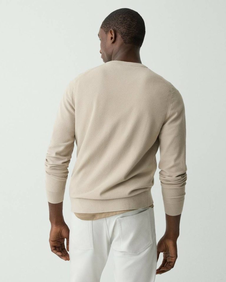 Theory Earl Grey Sweaters + Cardigans Men Riland Crewneck Sweater In Light Bilen - 3