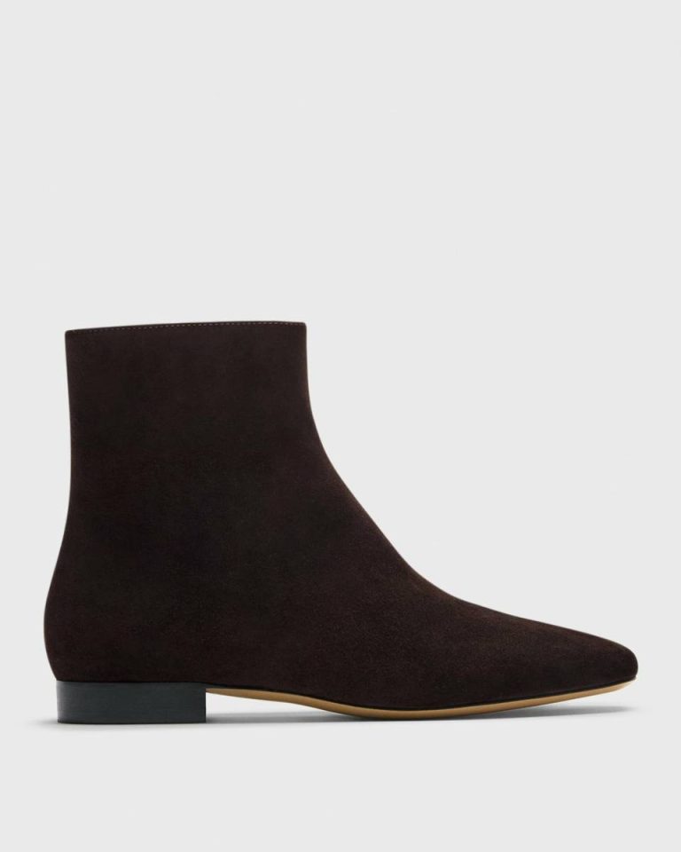 Theory Hickory Women Zip Bootie In Suede Shoes - 2
