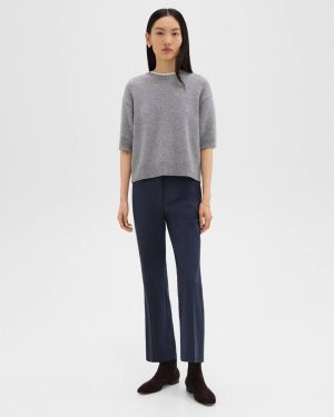 Theory Hickory Women Zip Bootie In Suede Shoes - 1