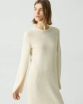 Theory Ivory Bouclé Midi Dress In Cotton-Blend Women Dresses - 4