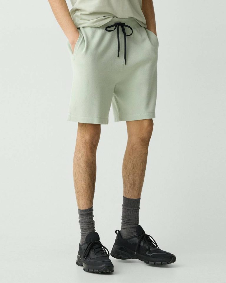 Theory Light Greenstone Men Pants Sweat Short In Light Bilen - 3