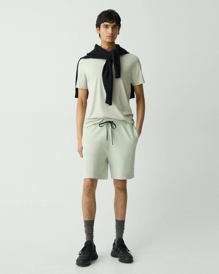 Theory Light Greenstone Men Pants Sweat Short In Light Bilen - 1