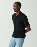 Theory Men Black Sweaters + Cardigans Brenan Polo Shirt In Light Bilen - 2