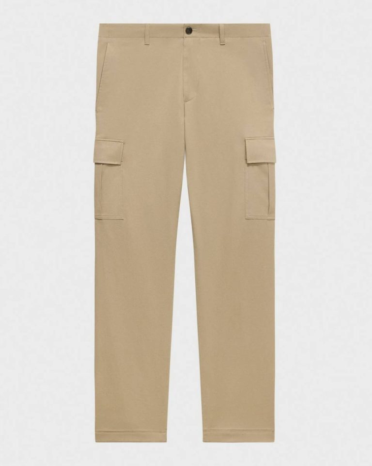 Theory Men Khaki Straight Cargo Pant In Stretch Cotton Twill Pants - 5