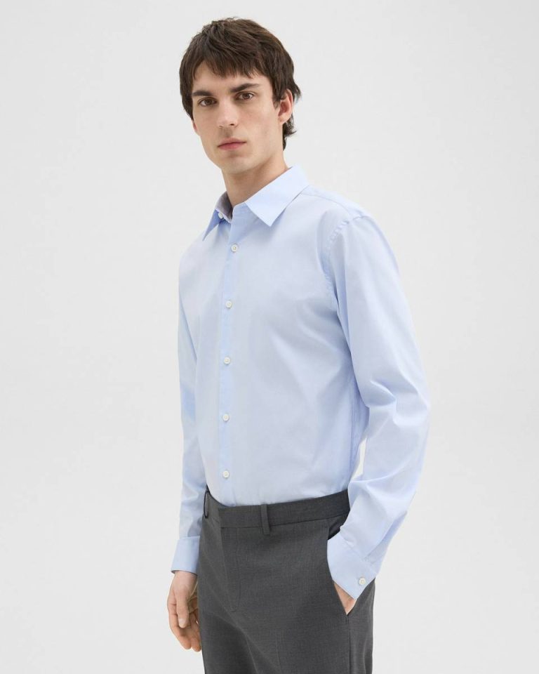 Theory Men Sylvain Shirt In Good Cotton Olympic Shirts - 2