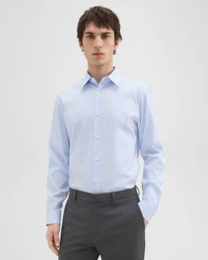 Theory Men Sylvain Shirt In Good Cotton Olympic Shirts - 1