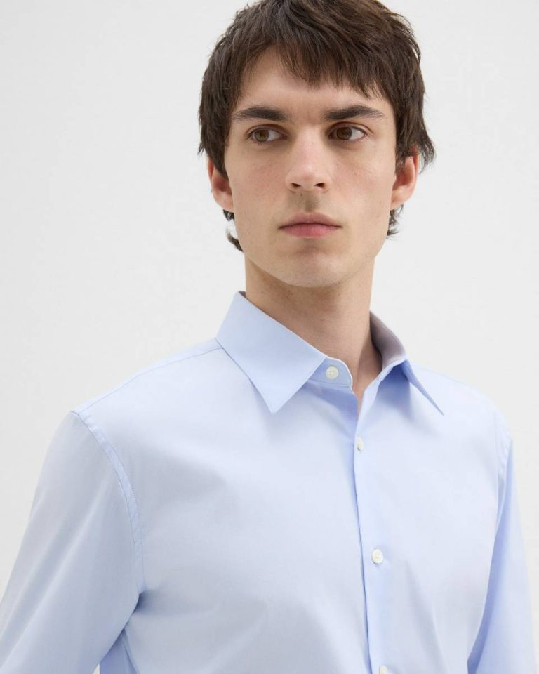 Theory Men Sylvain Shirt In Good Cotton Olympic Shirts - 4