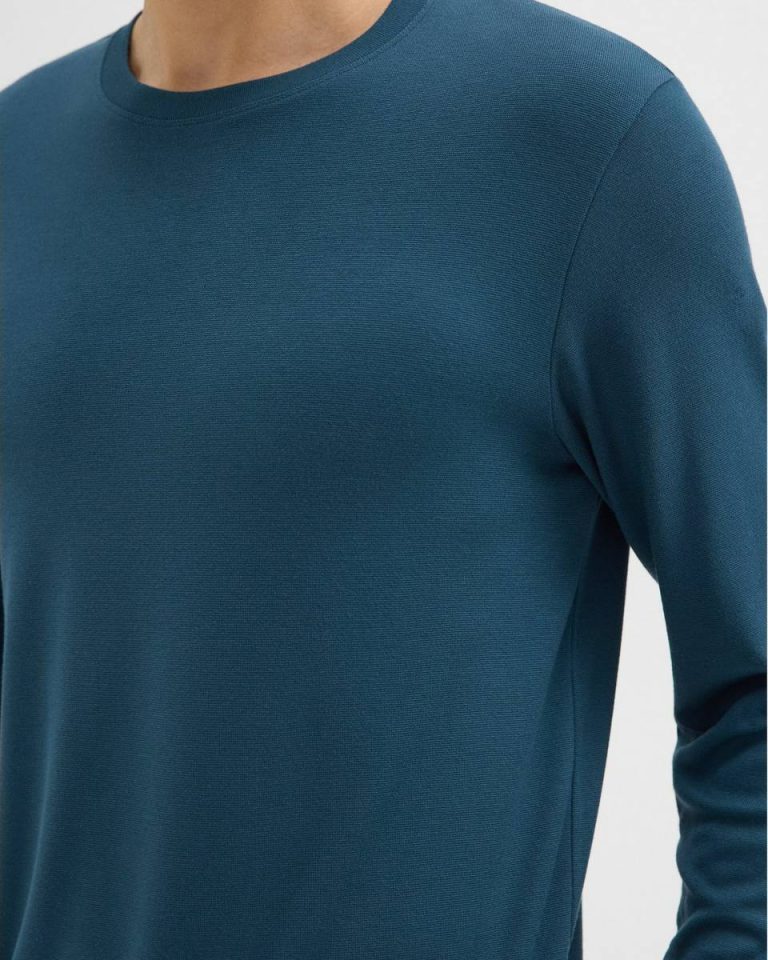 Theory Men Twilight T-Shirts + Polos Essential Long-Sleeve Tee In Anemone Modal Jersey - 4