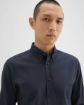 Theory Navy Men Shirts Hugh Shirt In Virgin Wool - 4