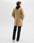 Theory Outerwear 3-Button Topcoat In Recycled Wool-Blend Melton Men New Camel - 3