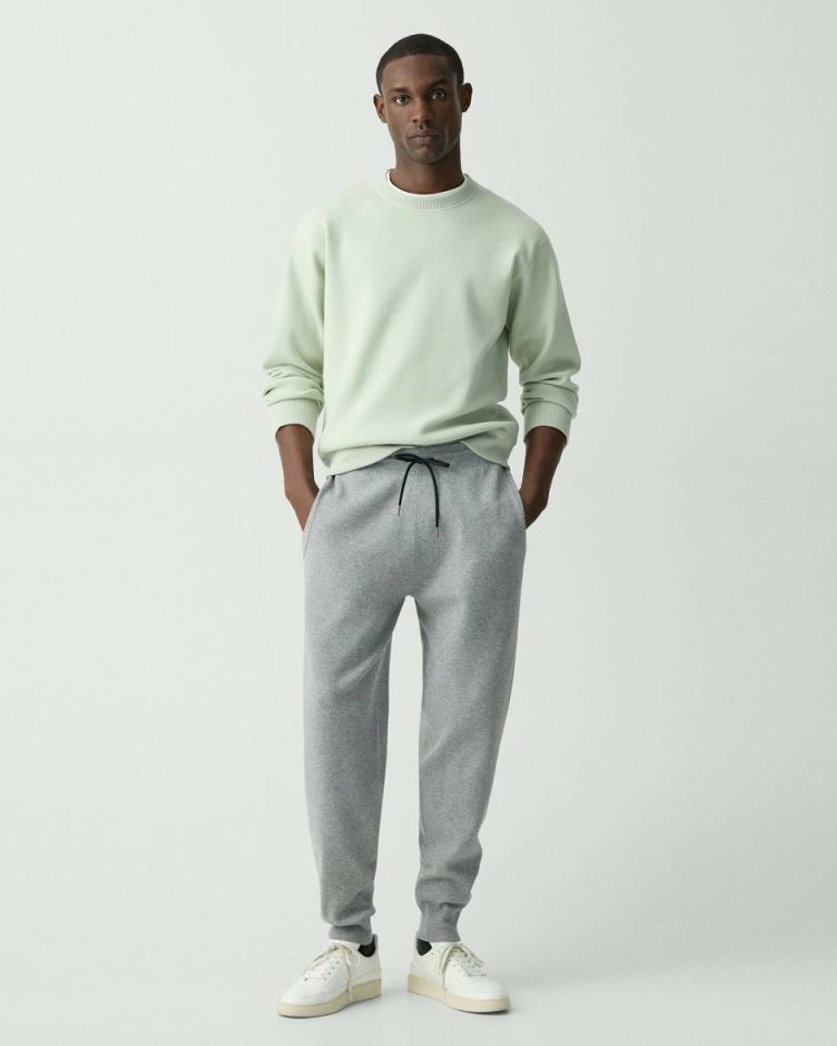 Theory Pants Men Drawstring Jogger In Fine Bilen Melange Grey - 1