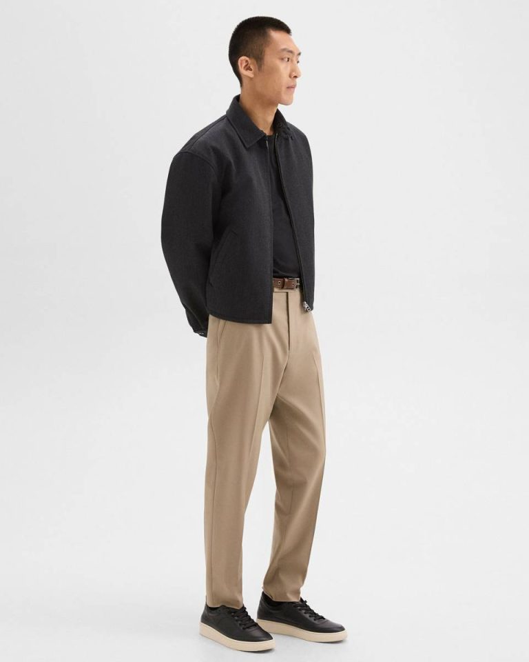 Theory Pants Men Relaxed Pant In Wool Gabardine Barley - 2