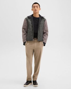 Theory Pants Men Relaxed Pant In Wool Gabardine Barley - 1