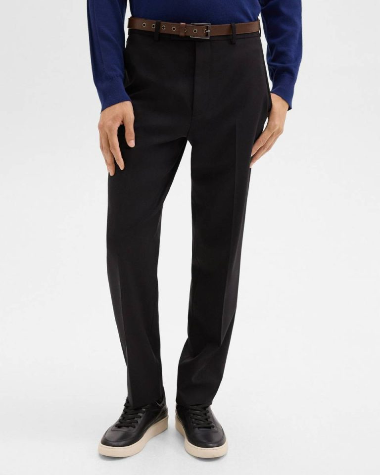 Theory Pants Relaxed Pant In Wool Gabardine Men Black - 4