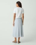 Theory Pearl Blue Midi Pull-On Skirt In Silk Georgette Skirts Women - 3