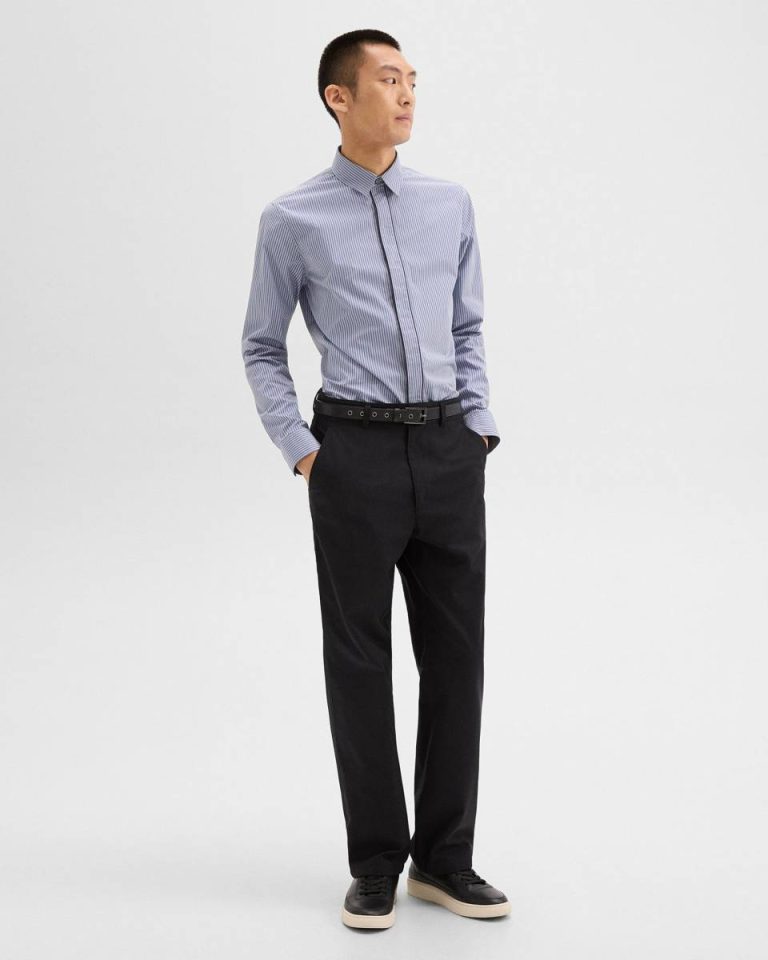 Theory Relaxed Pant In Gabardine Men Pants Black - 2