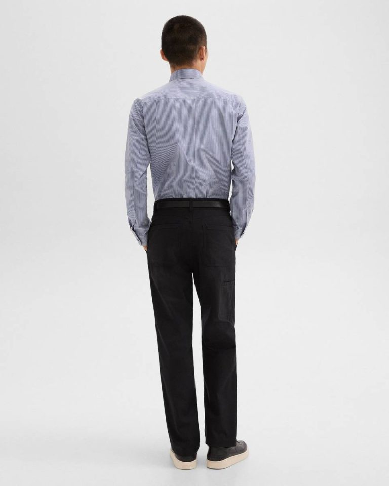 Theory Relaxed Pant In Gabardine Men Pants Black - 3