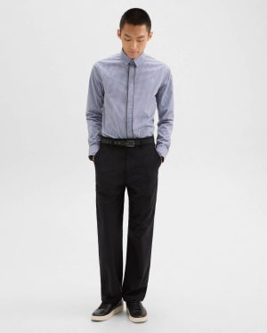 Theory Relaxed Pant In Gabardine Men Pants Black - 1