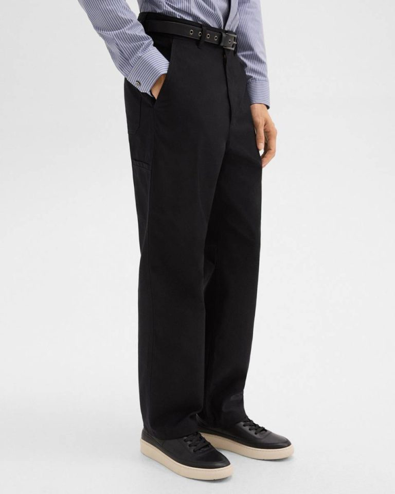 Theory Relaxed Pant In Gabardine Men Pants Black - 4