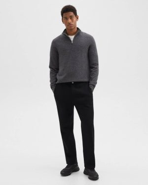 Theory Relaxed Pant In Light Bilen Men Black Pants - 1