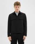 Theory River Trucker Jacket In Neoteric Twill Black Men Blazers + Jackets - 1