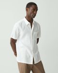 Theory Shirts Irving Short-Sleeve Shirt In Relaxed Linen Men White - 2