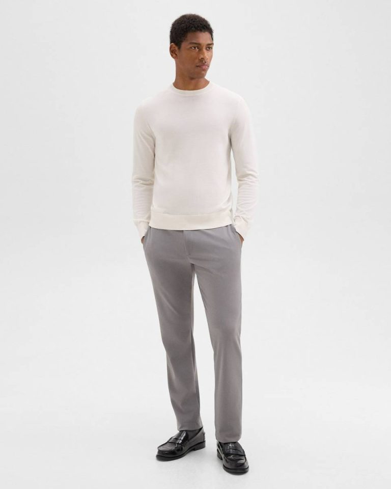 Theory Soft Grey Pants Men Zaine Pant In Precision Ponte - 2