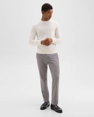 Theory Soft Grey Pants Men Zaine Pant In Precision Ponte - 1