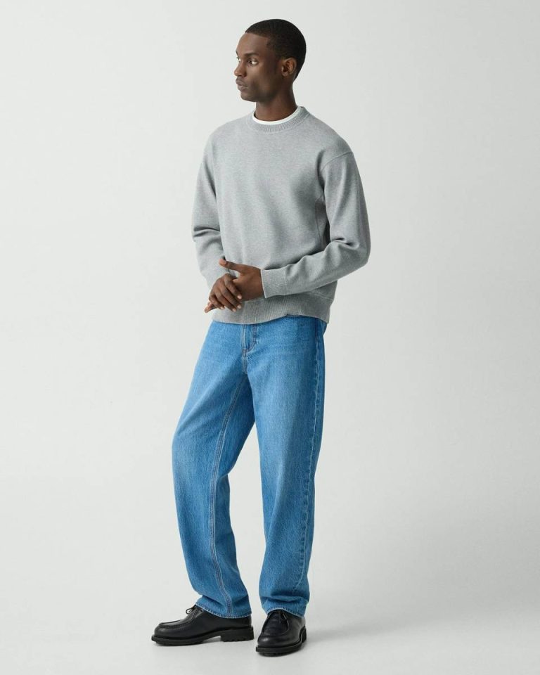 Theory Straight Jean In Denim Men Pants Mid Blue - 2