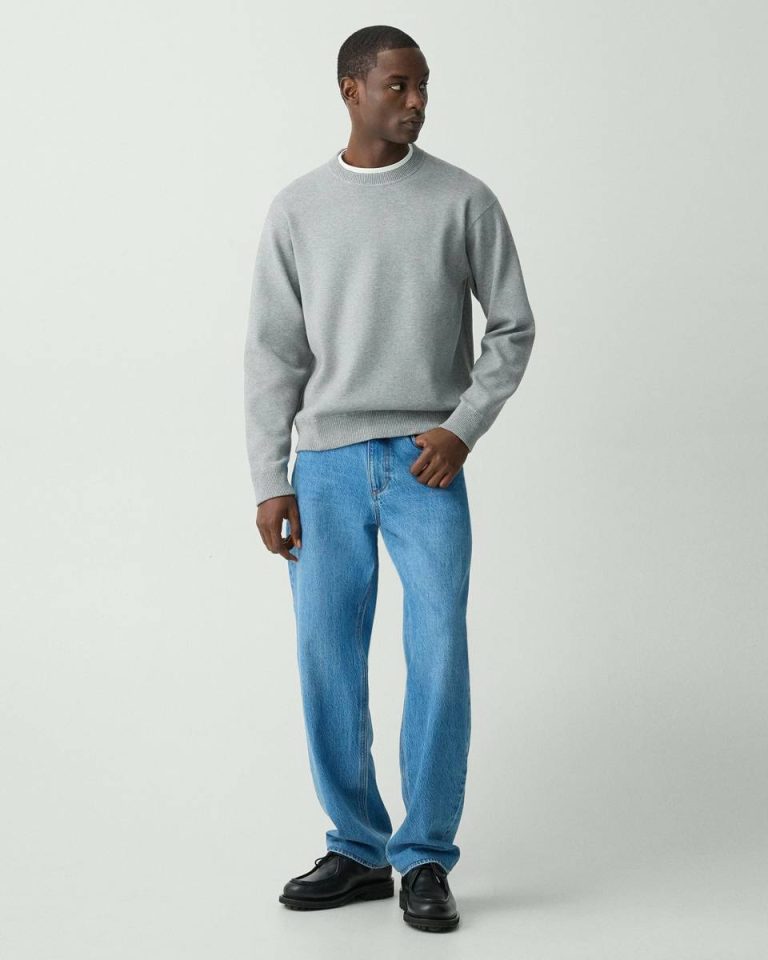Theory Straight Jean In Denim Men Pants Mid Blue - 1
